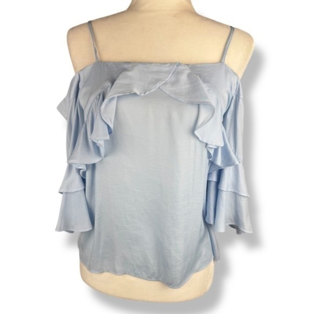 Womens Ruffle Top Size Small Pastel Coquette Festival Romantic Flirty Feminine